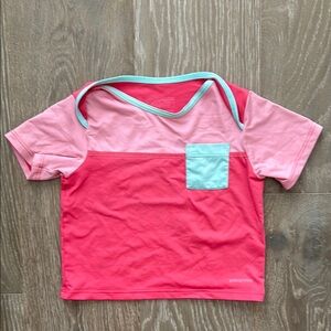 Patagonia Kids' Pink and Blue Colorblock T-Shirt